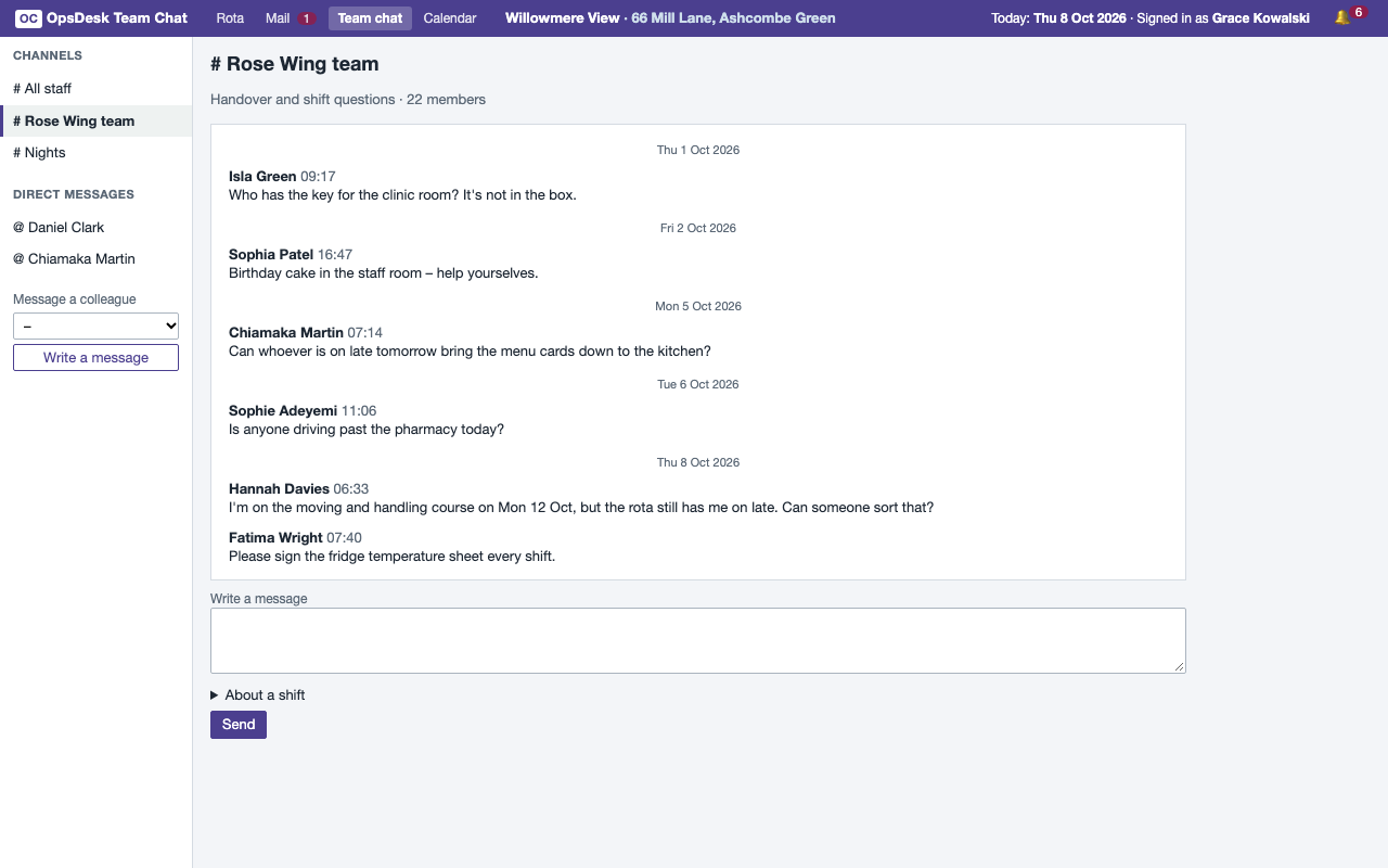 Team chat